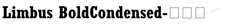 Limbus BoldCondensed字体转换